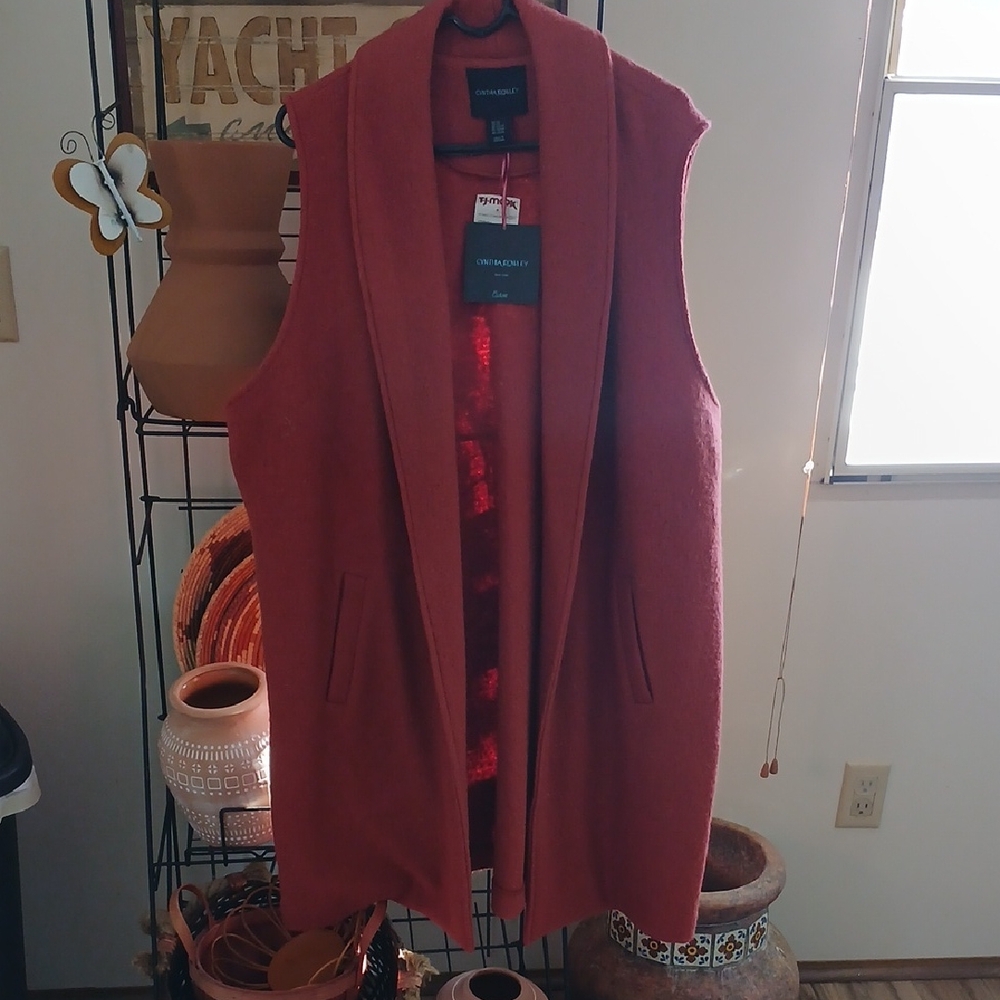 Cynthia Rowley Burnt Orange Color Sleeveless Vest